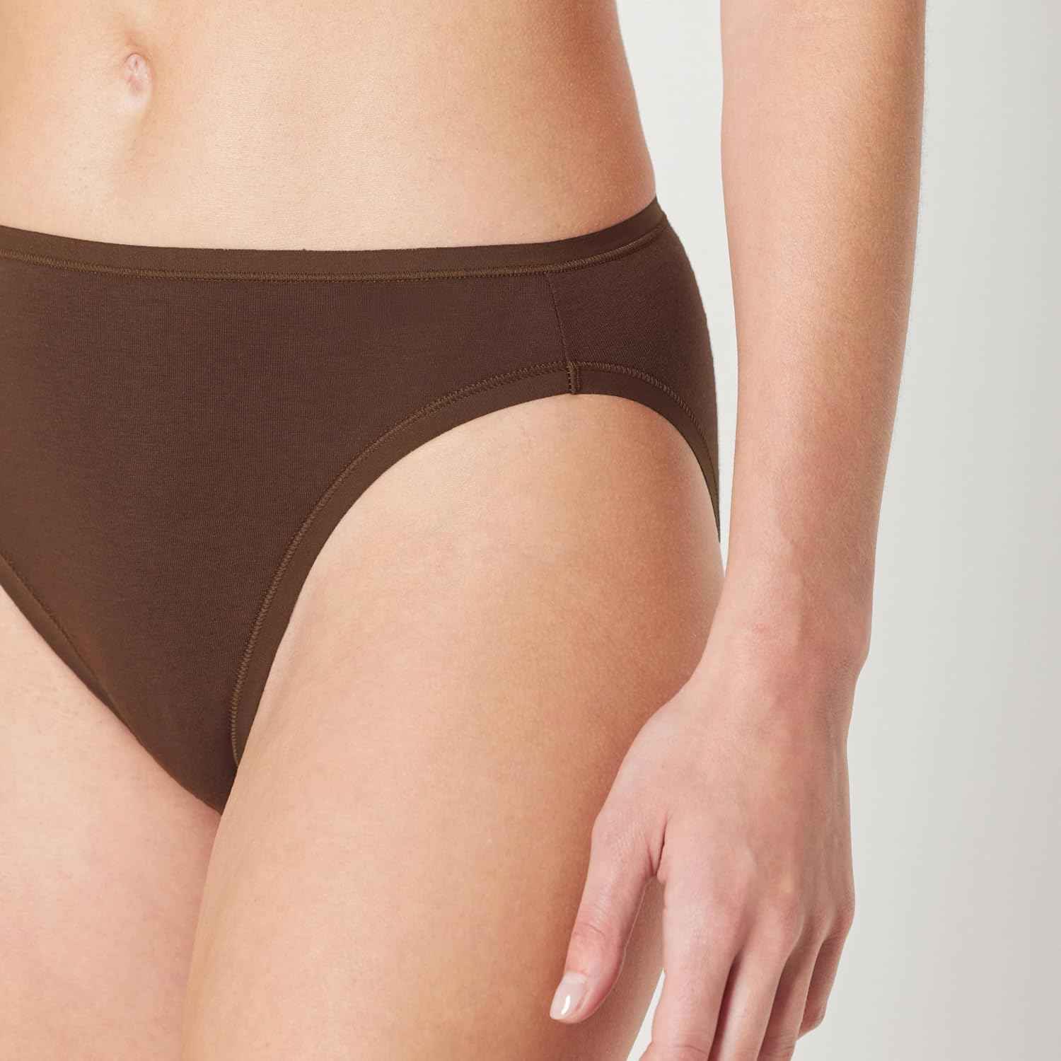Amazon Essentials Women's Cotton Spandex Bikini Brief Underwear (Available in Plus Size)