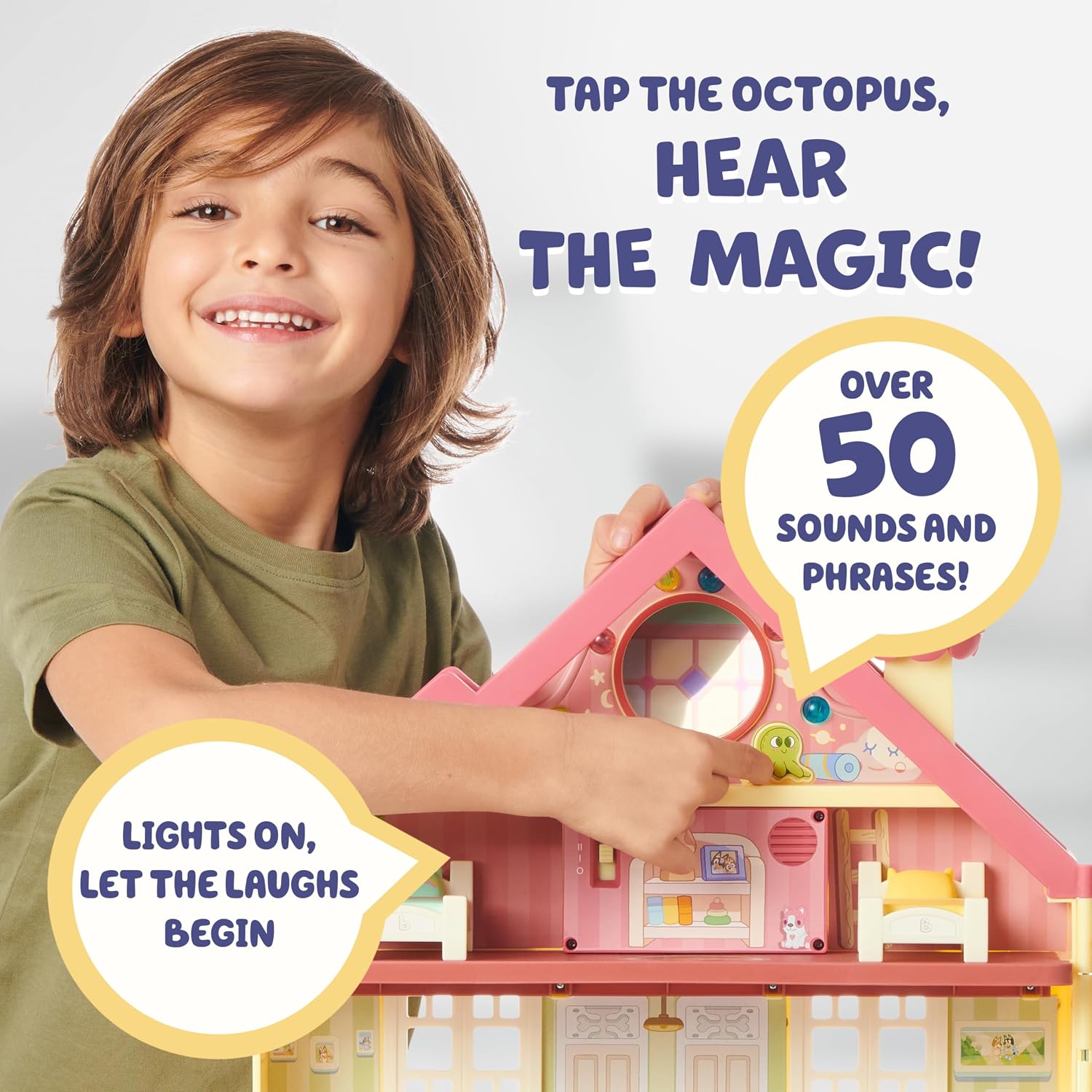 Bluey XL House Playset, Interactive Lights, Sounds & Dance Floor
