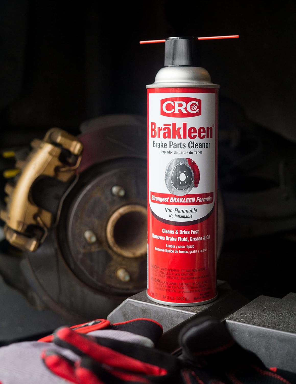 CRC Brakleen Brake Parts Cleaner Spray - Non-Flammable - 19 oz (12-Pack)