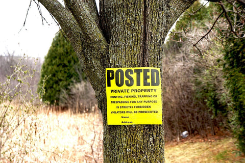 200 WristCo Custom Posted Yellow Private Property Signs - 11" x 11"