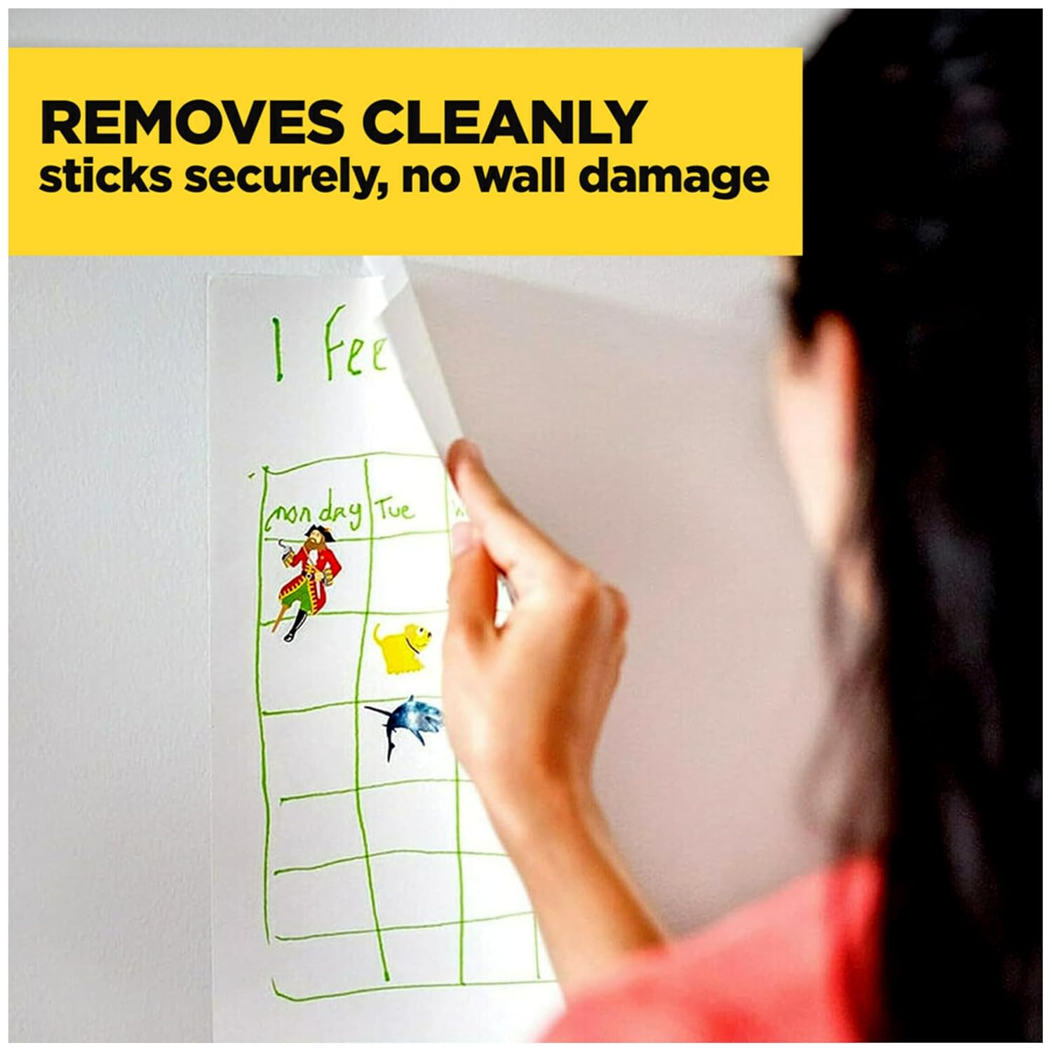 Scotch Wall-Safe Tape, 2 Dispensered Rolls, Sticks Securely, Removes Cleanly, Invisible, Designed for Displaying, Photo Safe, 3/4 in x 600 in (183-DM2)