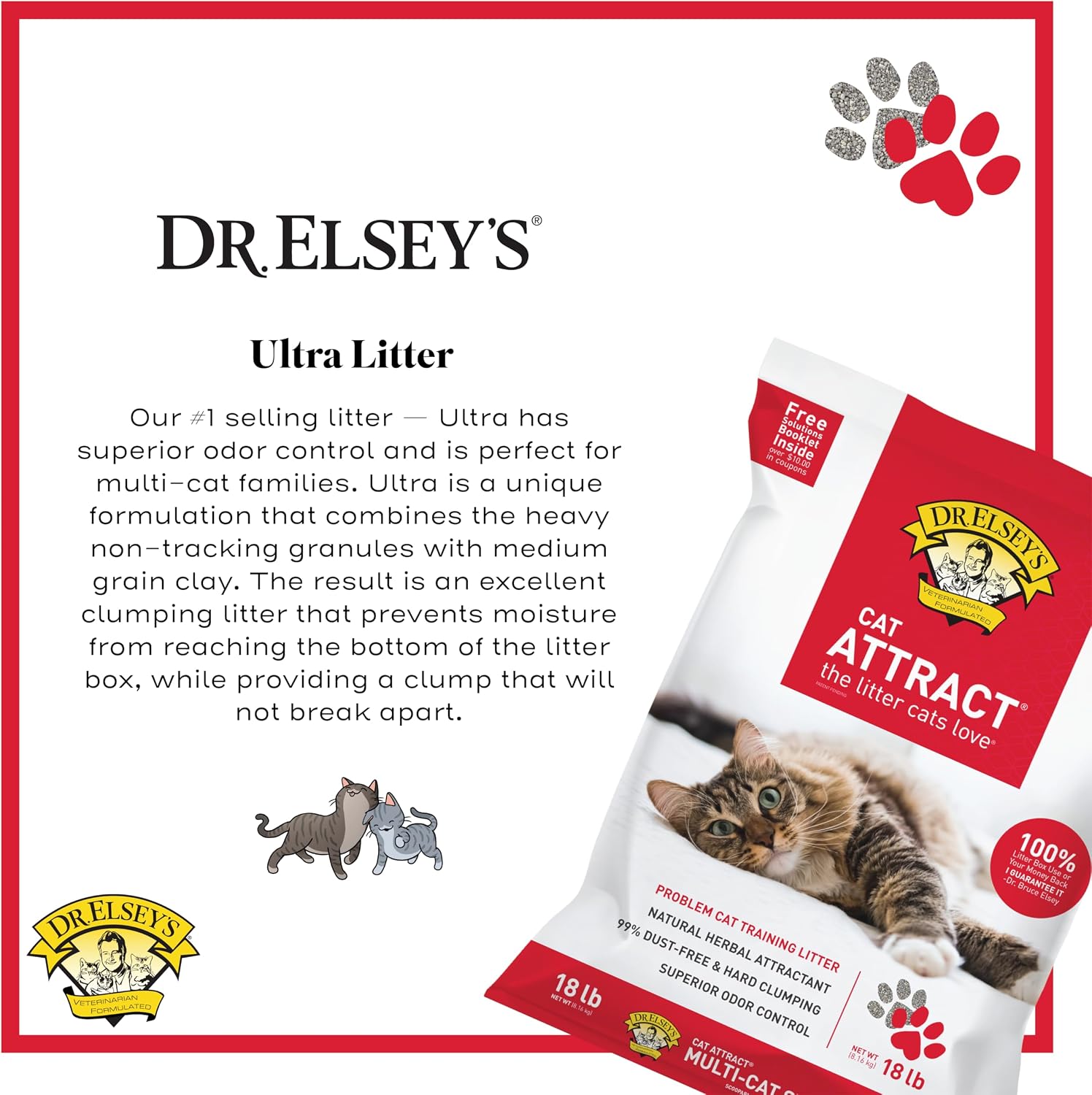 Dr. Elsey's® Cat Attract® Clumping Clay Cat Litter 18-lb. Bag