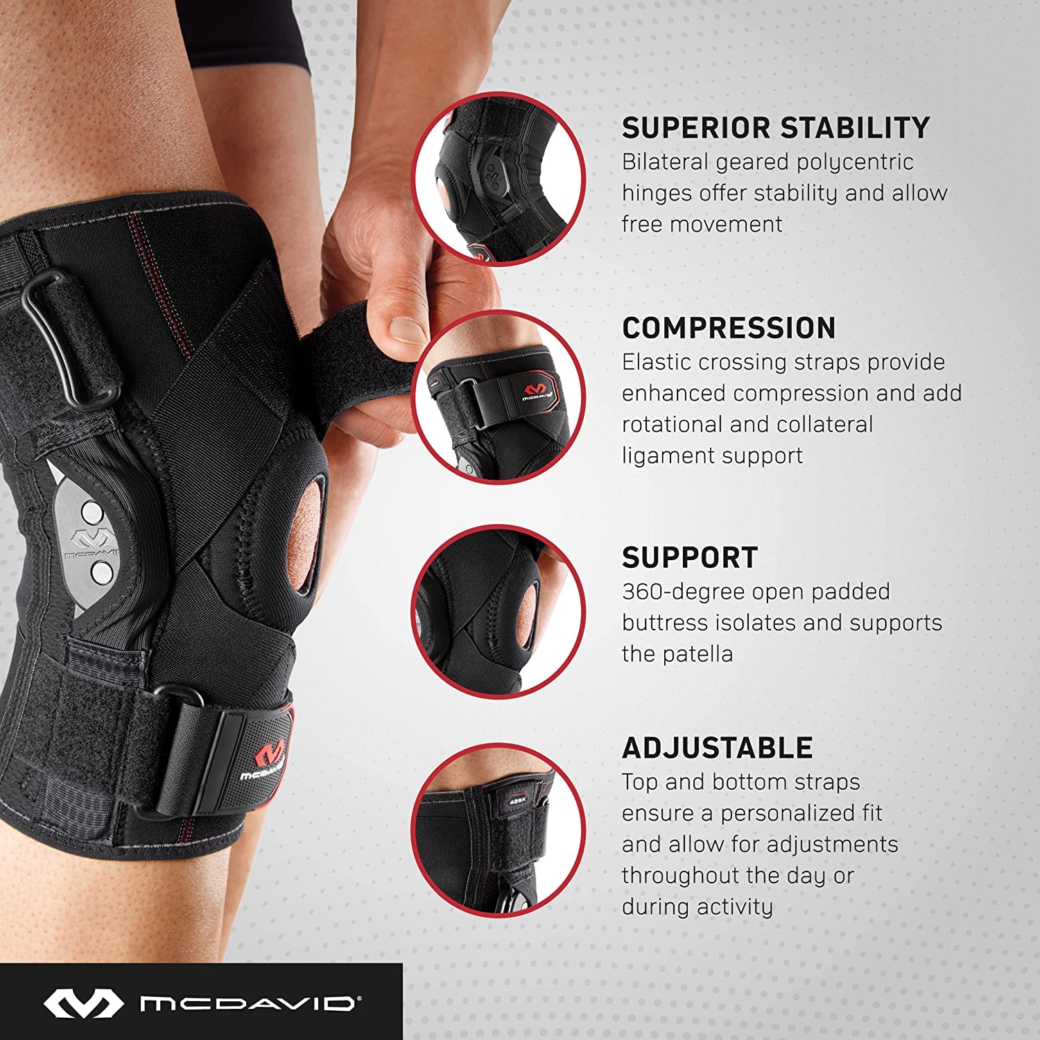 McDavid Hinged Knee Brace for Men and Women, Knee Support & Stabilizers
