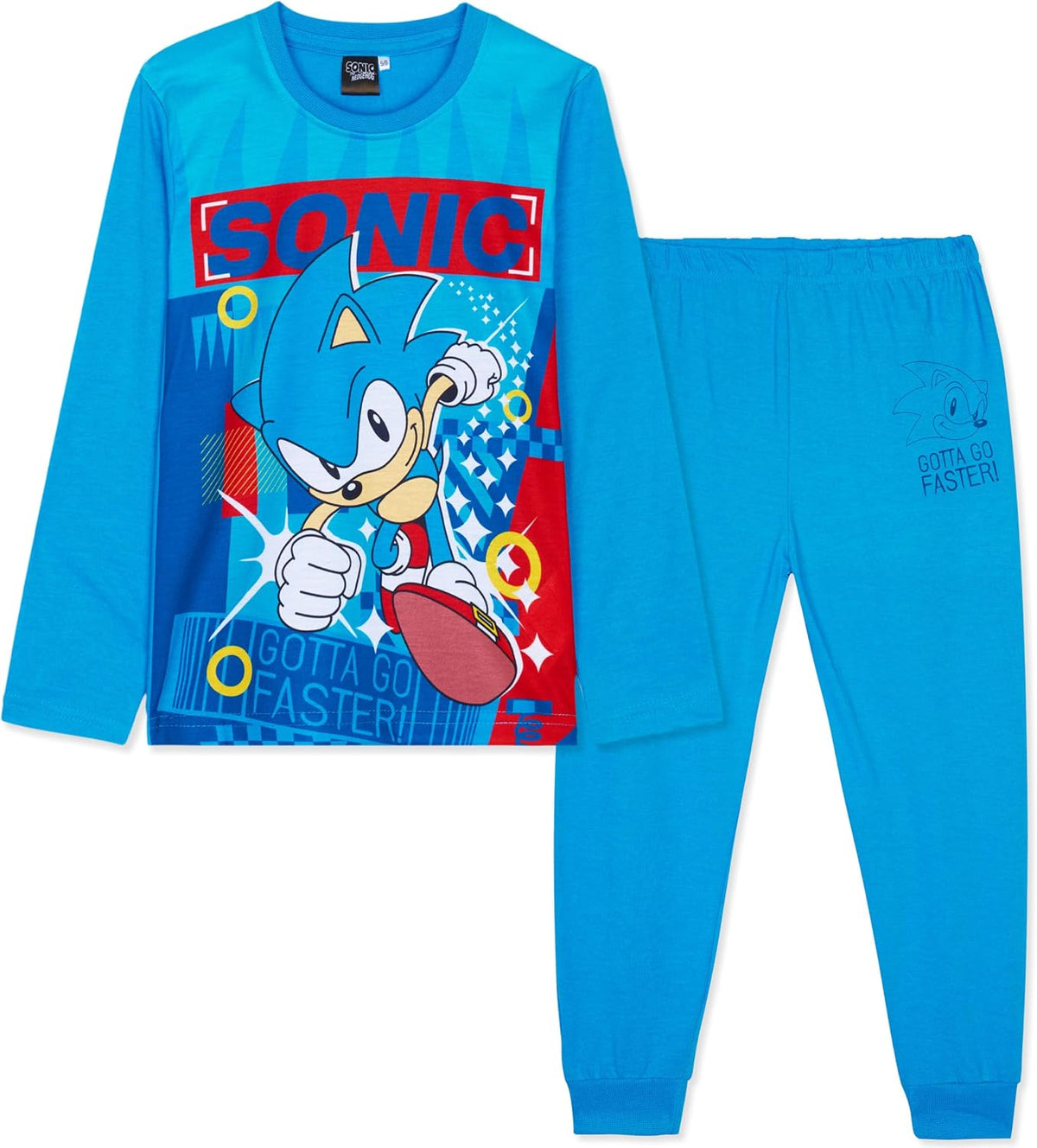 Sonic The Hedgehog Shadow Boys Pajama Set, Cozy Loungewear, Soft PJs Sleepwear - Gaming Gifts for Boys