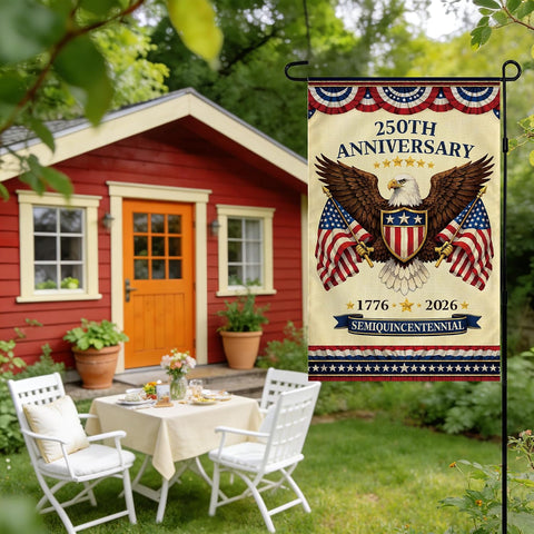 4th of July Decorations - 250th Anniversary Garden Flag | Fourth of July Decor Patriotic USA Banner,1776-2026 America Merchandise Accessories for Garden Yard Porch Patio Lawn Outdoor Outside