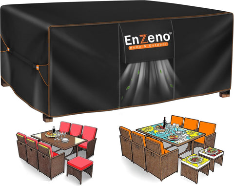 Enzeno Patio Furniture Cover Outdoor Waterproof 71" L x 39" W x 29" H