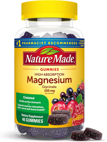 Nature Made High Absorption Magnesium Glycinate Gummies, 40 Count