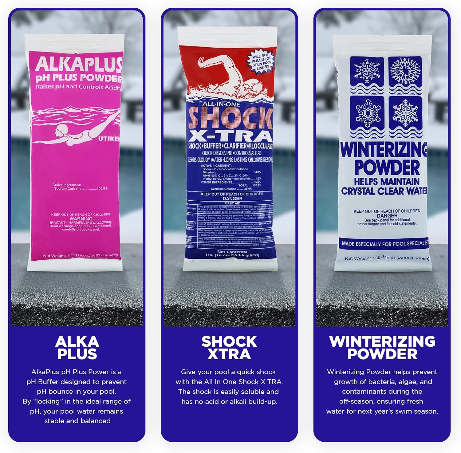 Rx Clear Pool Closing Kit | Up to 20,000 Gallons | Pool Winterizing Kit