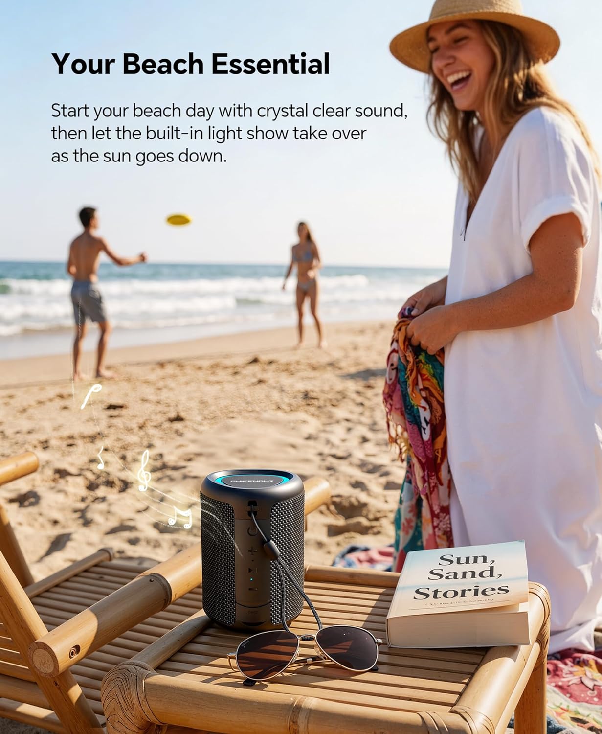 Portable Bluetooth Speaker Beach Essentials: IPX5 Waterproof for Outdoor