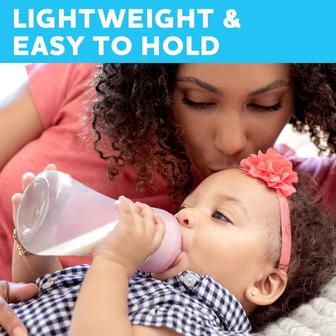 Chicco Duo Hybrid Baby Bottles, Glass Inside & Plastic Outside, 9 oz 2-Pk