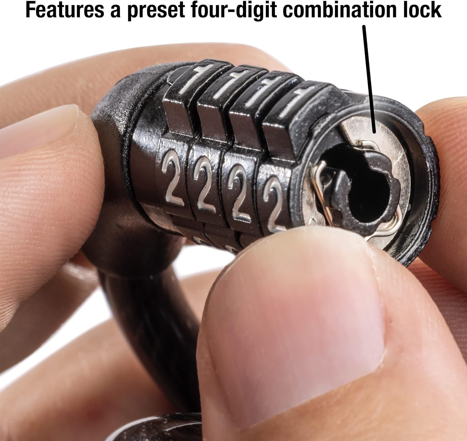 Master Lock Combination Cable Bike Lock 4-Foot Long Bicycle Lock, 8143D