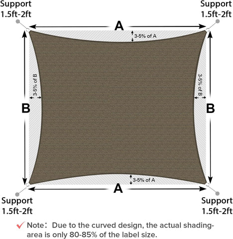 Artpuch Sun Shade Sail 10'X10'X14' Mocha Triangle