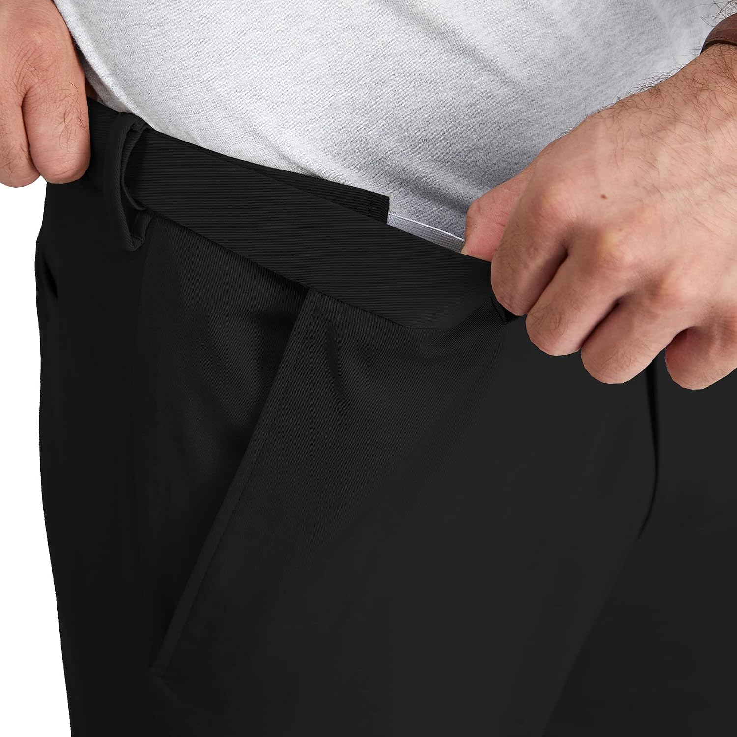 Haggar Men’s Classic Fit Iron Free Premium Khaki Casual Pant