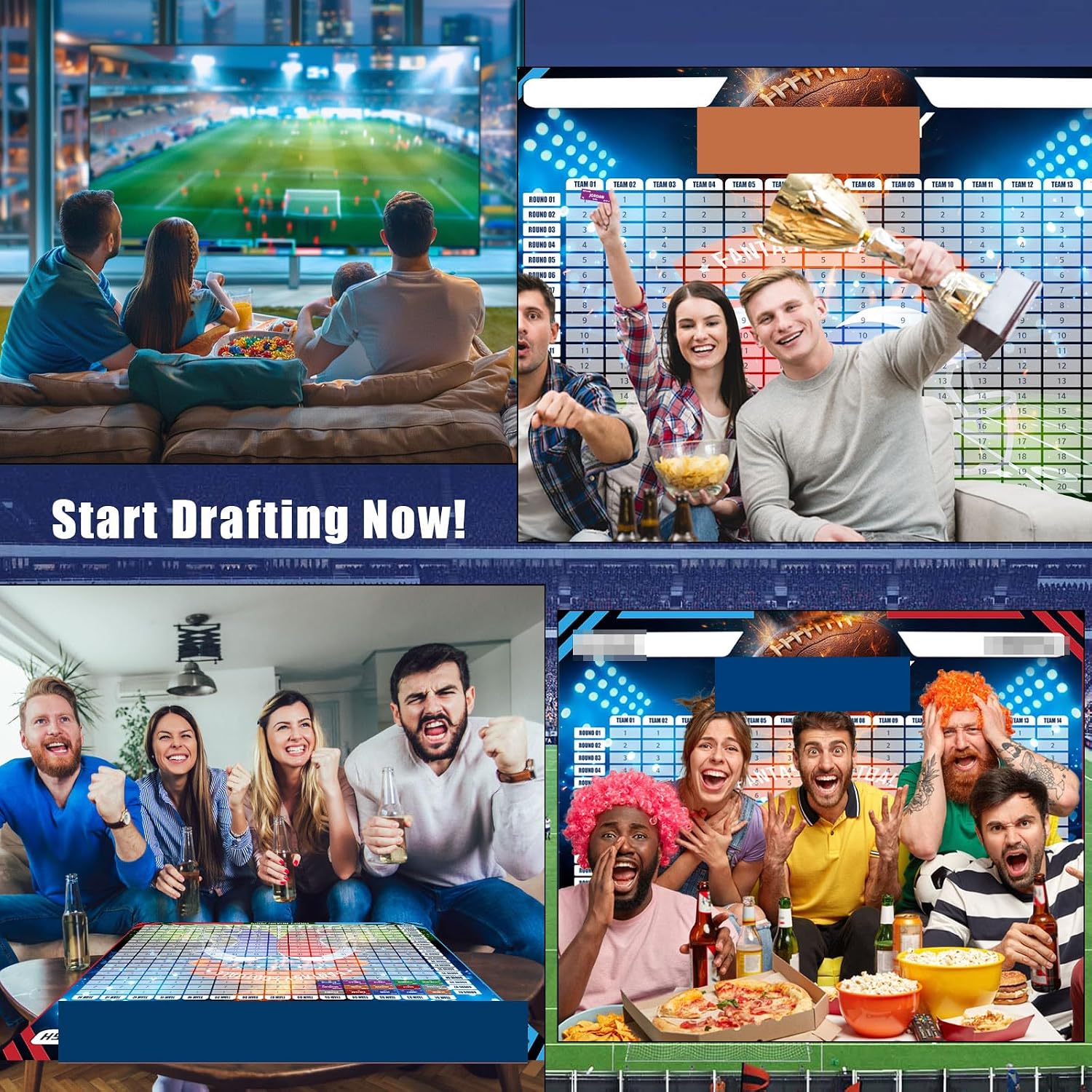 ROPODE Fantas Football Draf Board Kit 2026-2027 Seaso–Include Traceless 690+ Labels