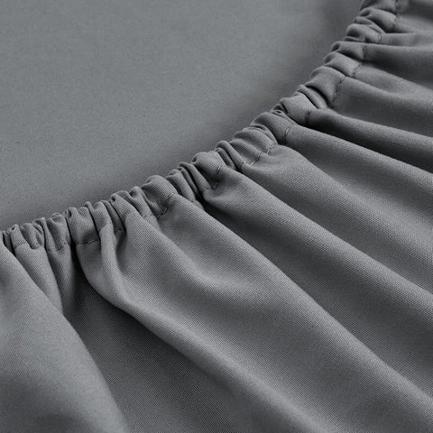 FreshCulture Twin Fitted Sheets, Bulk Pack of 6, Deep Pocket, Soft Microfiber Bottom Sheets for Home, Salons, Hotels, Twin Size Fitted Sheets Only (Dark Grey)