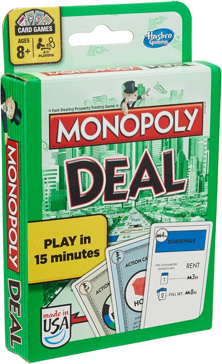 Monopoly Deal Card Game | Quick-Playing Card Game | Fun Games for Families and Kids | Ages 8 and Up | 2 to 5 Players | 15 Mins. | Travel Games