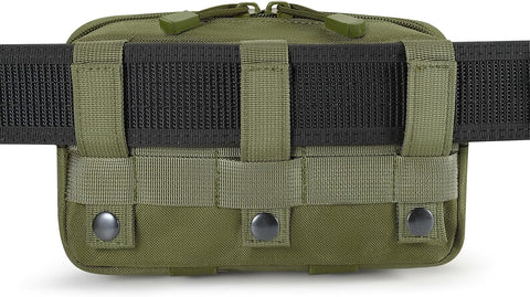 FRTKK Tactical Molle Admin Pouch Utility Laser Cut EDC Tool Pouch Bag Horizontal Modular Pouches Include US Flag Patch and Keychain