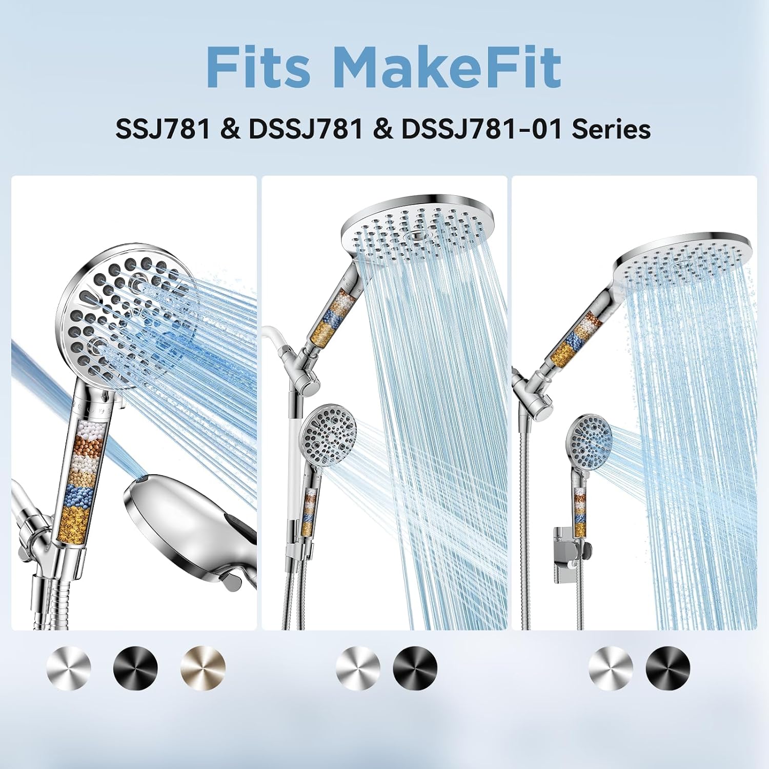 MakeFit Genuine Replacement Filter for Handheld Showerhead 2-PACK (MFR101)