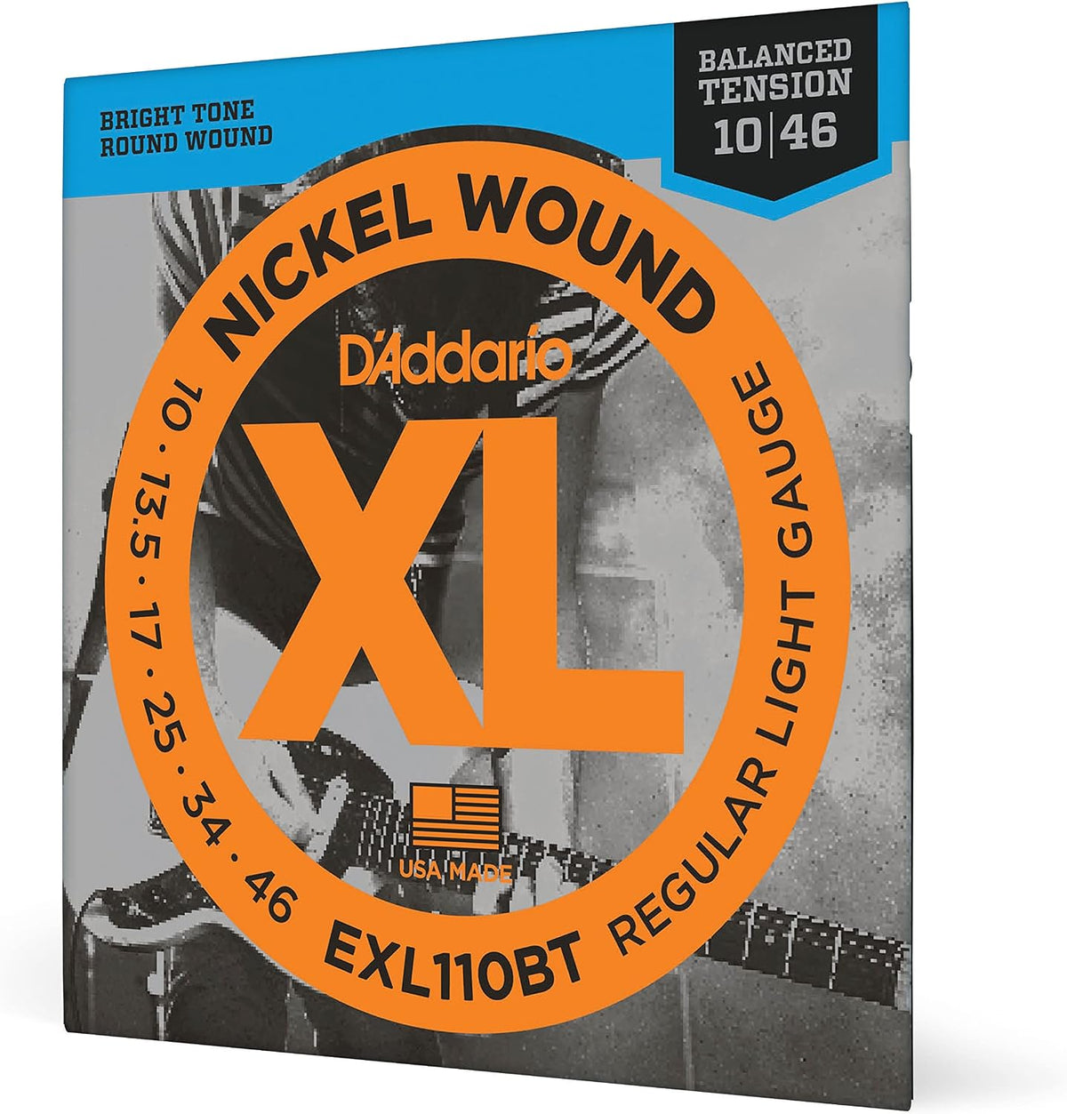 D'Addario XL Nickel EXL110BT Electric Guitar Strings, Balanced 10-46