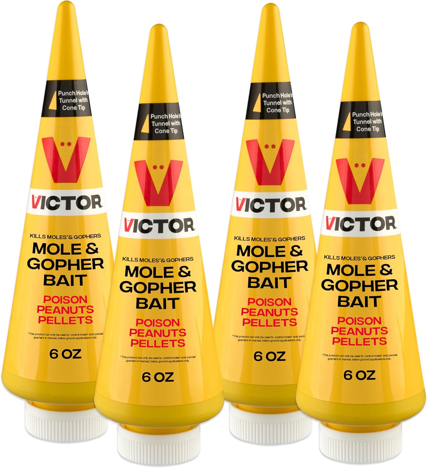 Victor Outdoor Mole & Gopher Poison Peanuts 4-Pack
