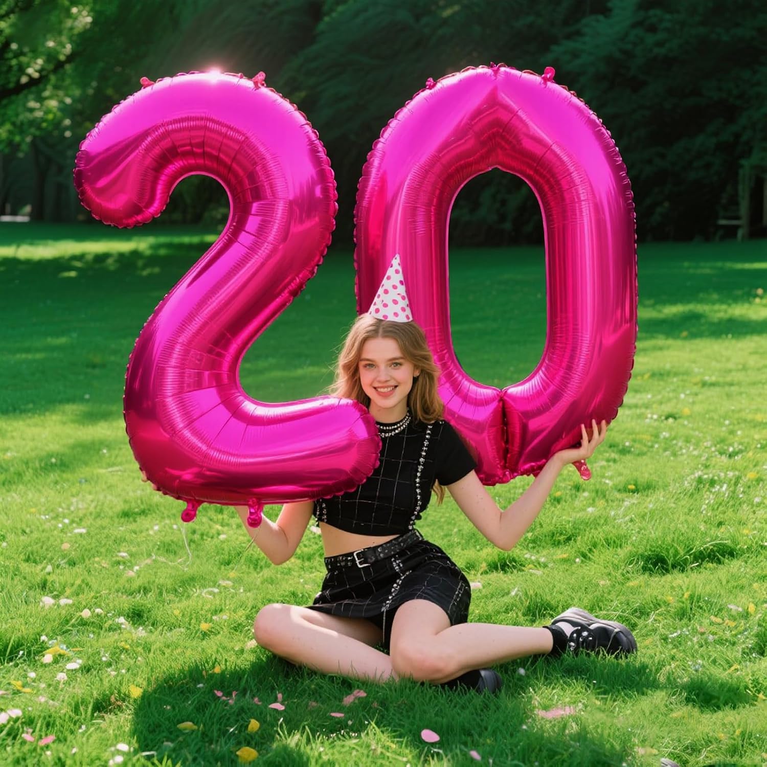 40 Inch Rose Red Number 0 Balloons Foil Digital Helium Number Balloons