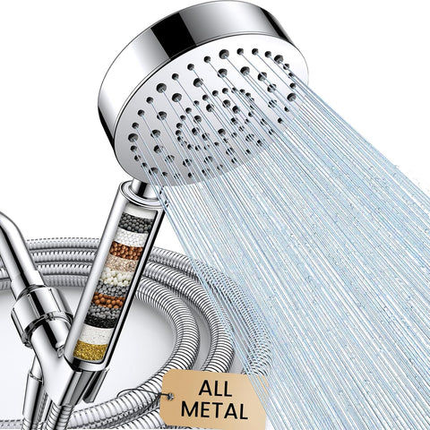 FEELSO Filtered Shower Head with Handheld, High Pressure Shower Filter Head