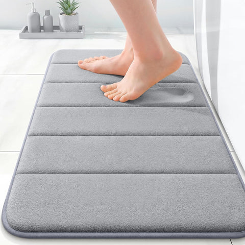 OLANLY Memory Foam Bath Mat 24x16, Super Soft and Absorbent Bathroom Rugs