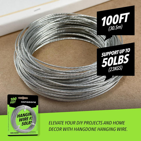 Picture Hanging Wire #5 – 50lbs Capacity – 100ft