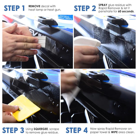 Rapid Remover Adhesive Remover 128 oz (1 Gallon) | Removes Most Adhesives in 30–60 Seconds | Safe Water-Soluble Formula | Cold Weather Ready | for Vinyl Wraps, Graphics, Decals, and Stripes