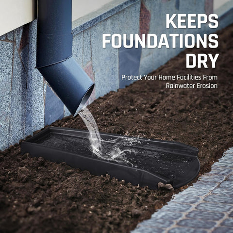 Naacoo Downspout Splash Block, 24" Rain Gutter Downspout Extensions