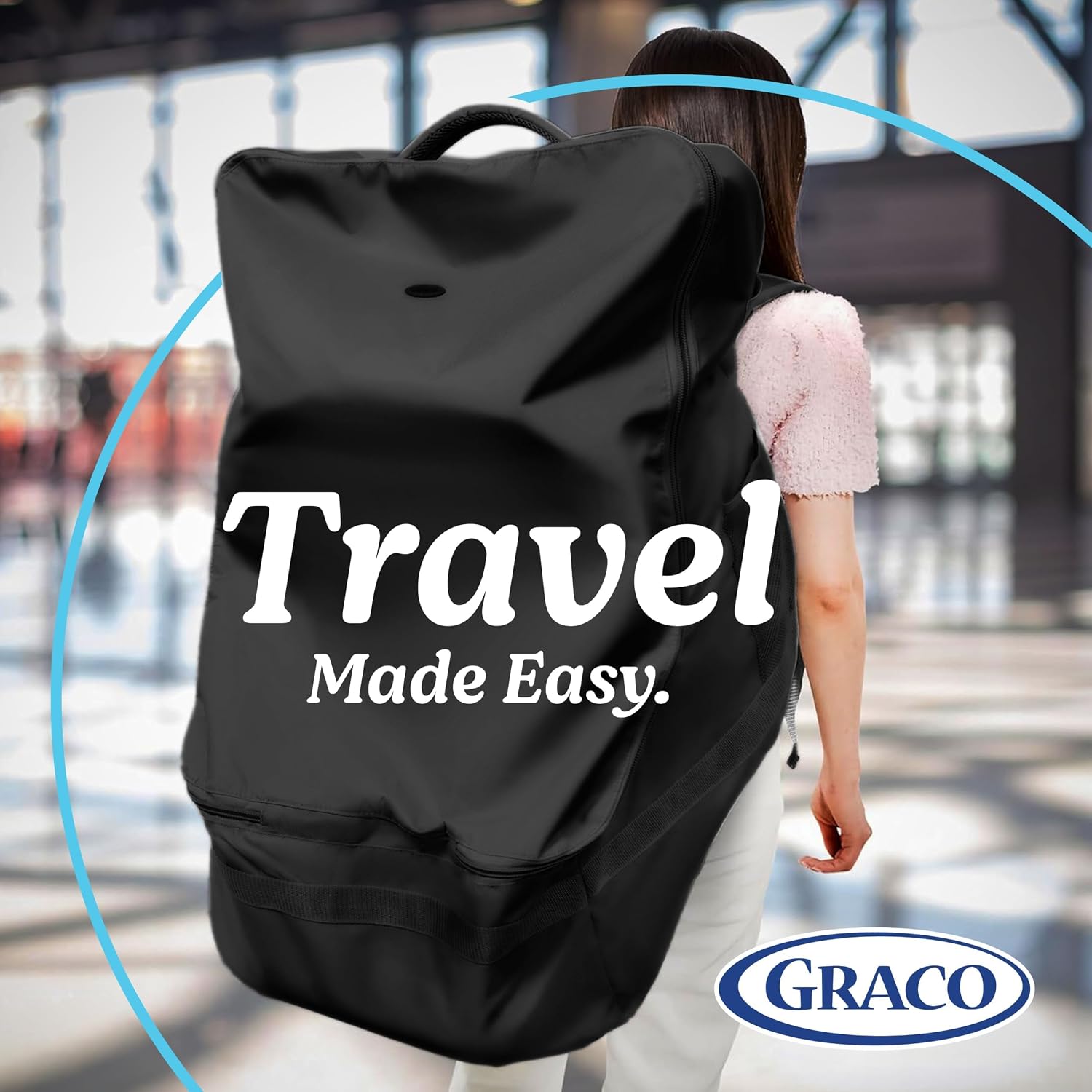 Graco Car Seat Travel Bag, Padded Water Resistant Backpack for Air Travel