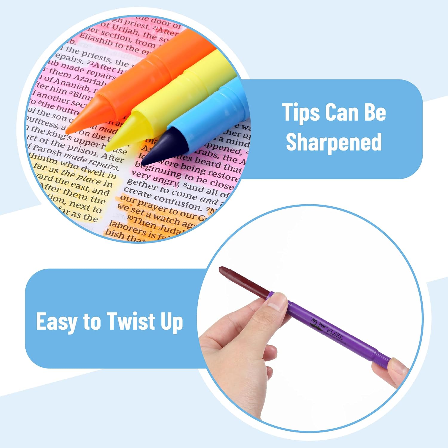 Mr. Pen- No Bleed Gel Highlighters, Vibrant Colors, 8 Pack