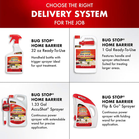 Spectracide Bug Stop Home Barrier 1.33 Gal, AccuShot Sprayer Refill