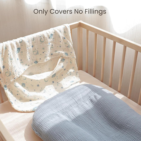 Konssy 2 Pack Muslin Baby Lounger Covers, Covers Only, 30.7" x 20"