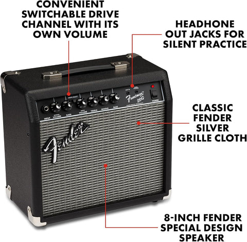 Fender Frontman 20G Electric Guitar Amplifier, 20-Watt Amp, 8" Speaker