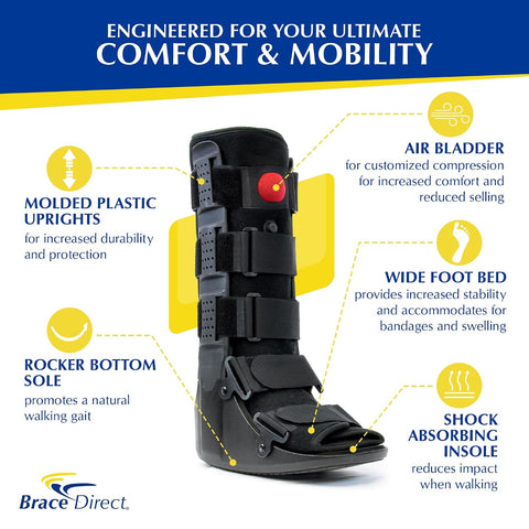 Brace Direct Tall Air CAM Walker Fracture Boot & Medical Walking Support