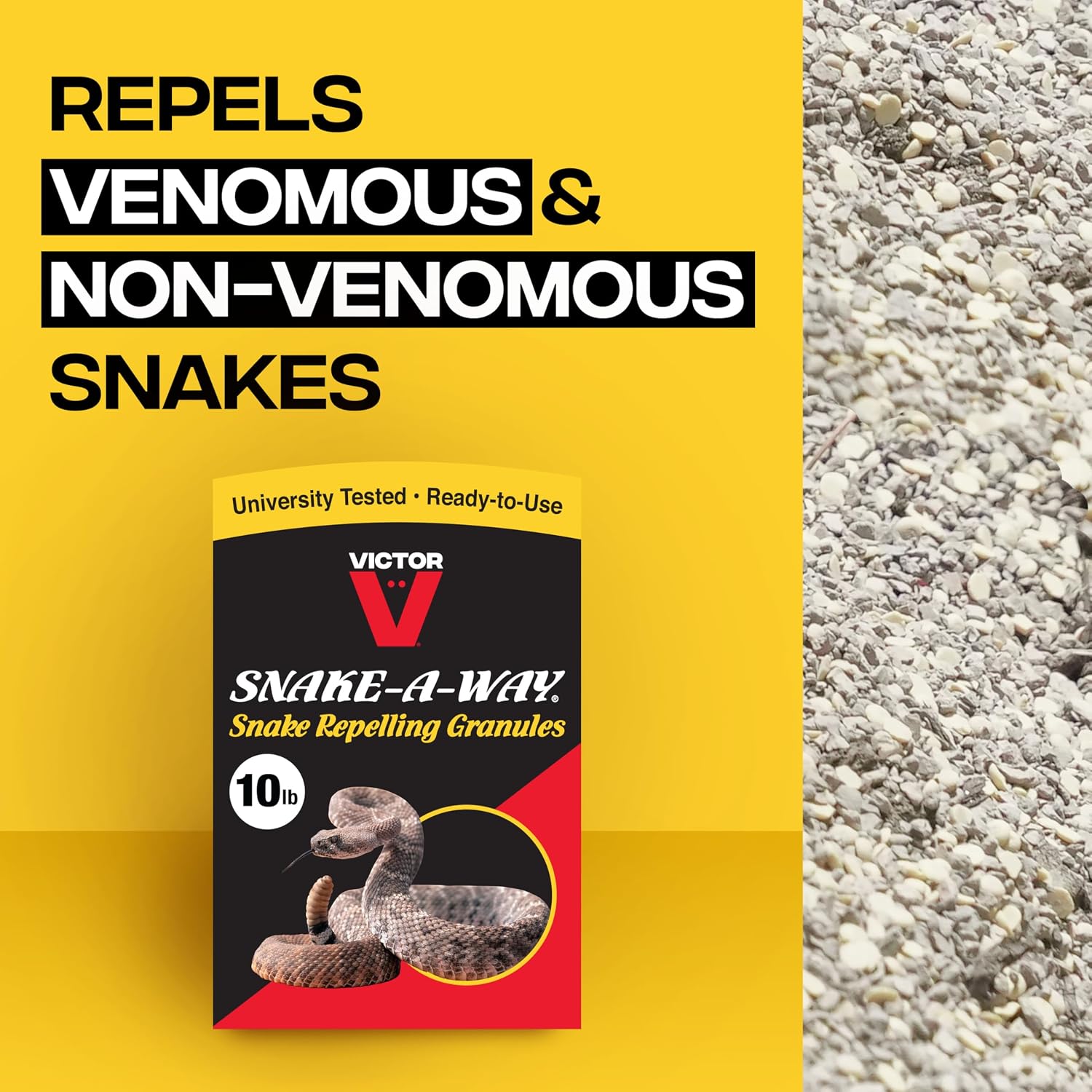 Victor Snake-A-Way Outdoor Snake Repellent Granules for Yard, 10 lb Bag