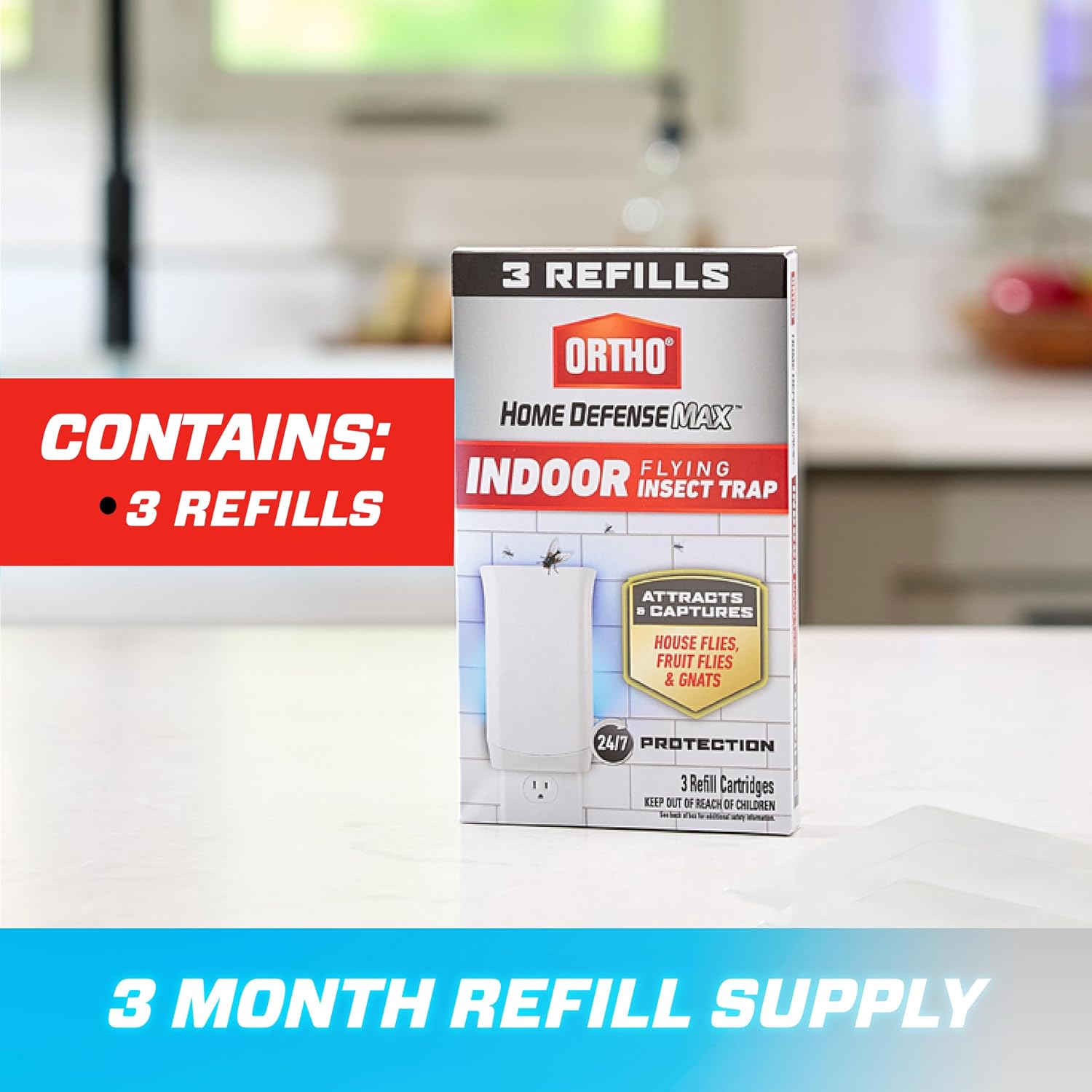 Ortho Home Defense Max Indoor Flying Insect Trap Refills, 3 Catridges