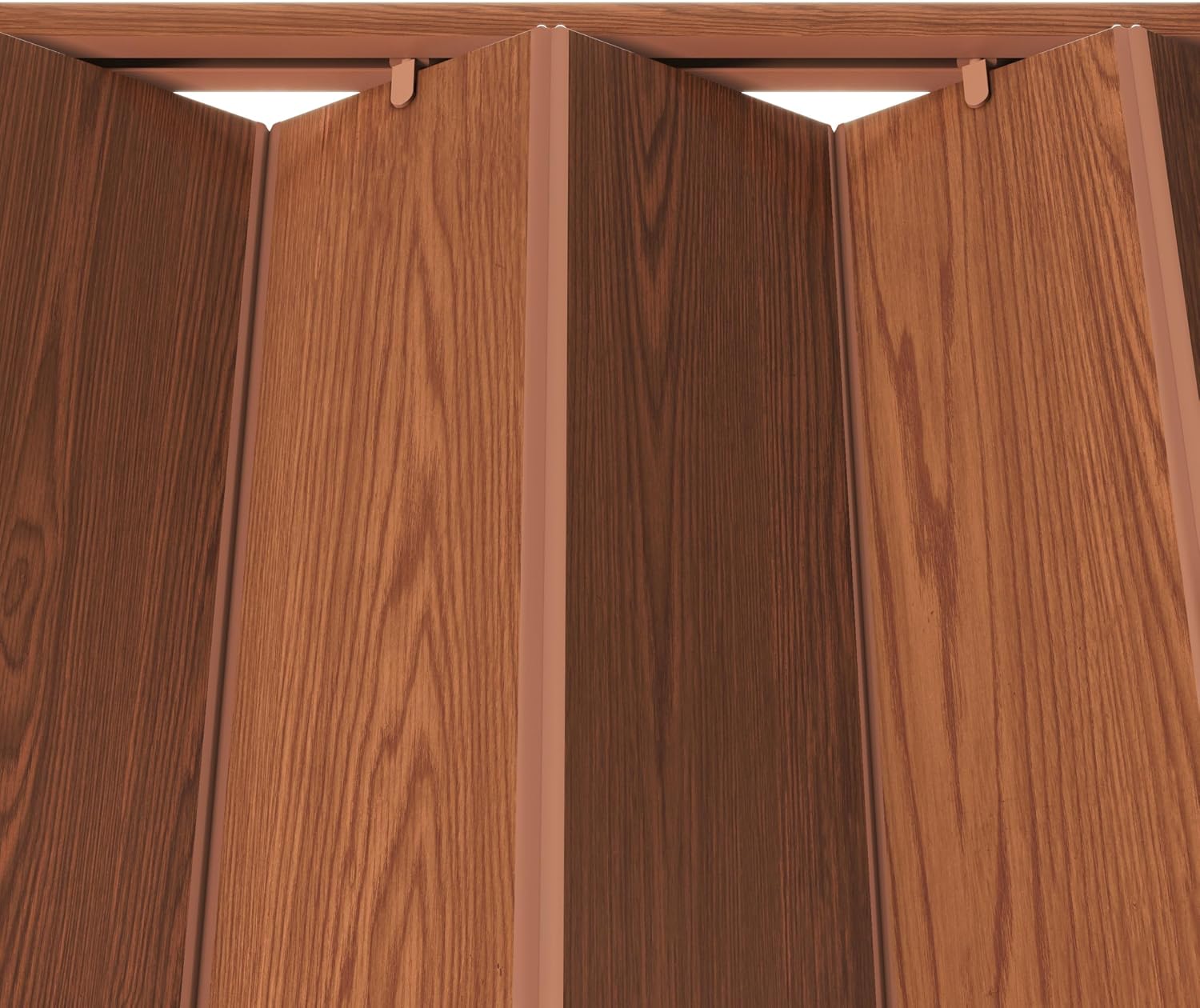 Studio Series 48" x 80" PVC Foldable Accordion Door, Walnut