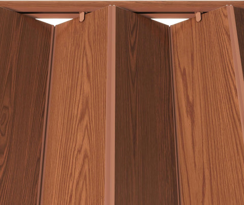 Studio Series 48" x 80" PVC Foldable Accordion Door, Walnut