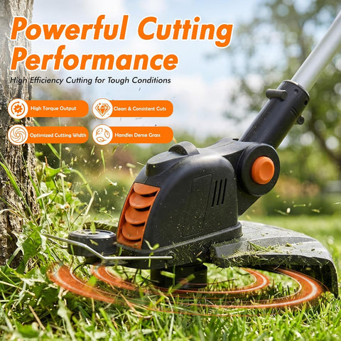 Electric Weed Wacker Eater Cordless Battery Powered String Trimmer Whacker