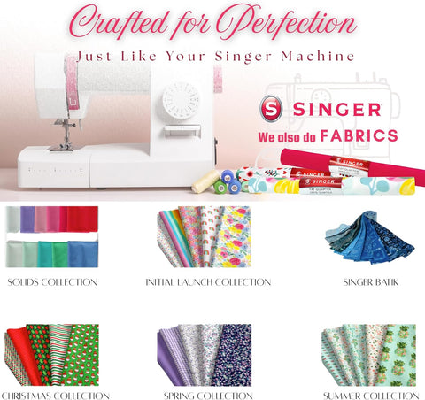 SINGER® Fabrics, 100% Cotton, Quilting and Crafting Fabric for Sewing,44 Inch Wide, Raspberry, 2 Yard Precut
