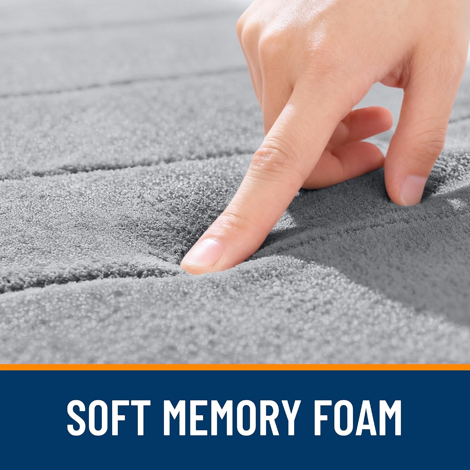 OLANLY Memory Foam Bath Mat 24x16, Super Soft and Absorbent Bathroom Rugs