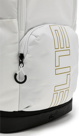 Nike Varsity Elite Backpack (32L), White/Black/Metallic Gold, MISC