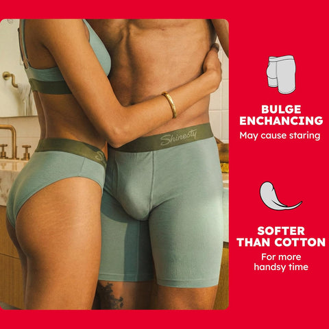 Shinesty Long Leg Boxer Briefs for Men - Support Ball Hammock Underwear