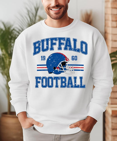 Olive Loves Apple Vintage Buffalo 1960 Football Sweatshirt for Men Women and Kids Distressed Game Day Pullover