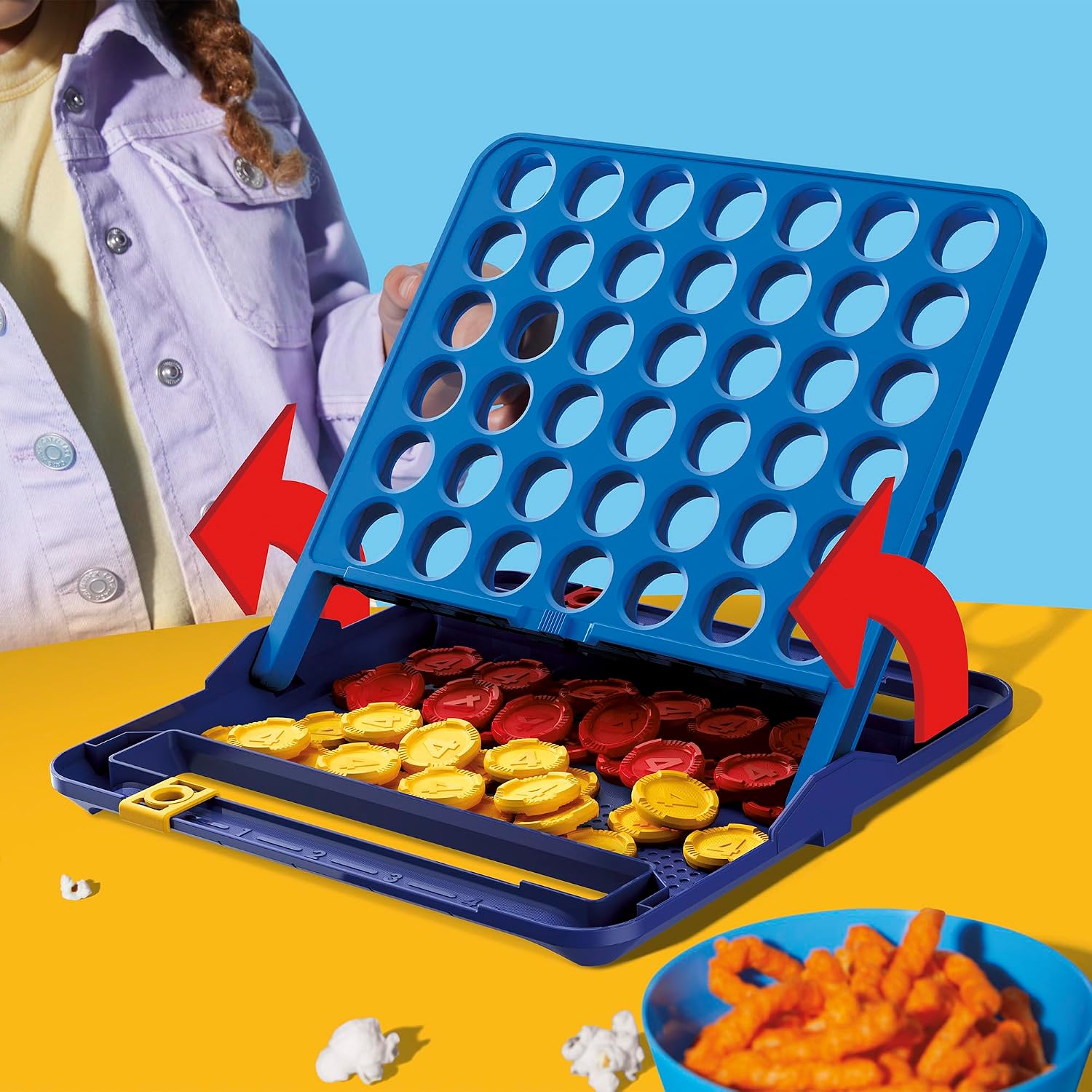 Official Hasbro Games Connect 4 Game (2025 Edition) | All-in-1 Storage, Carrying Case, Score Tracker | Ages 6+ | 2 Players | Family Games for Kids