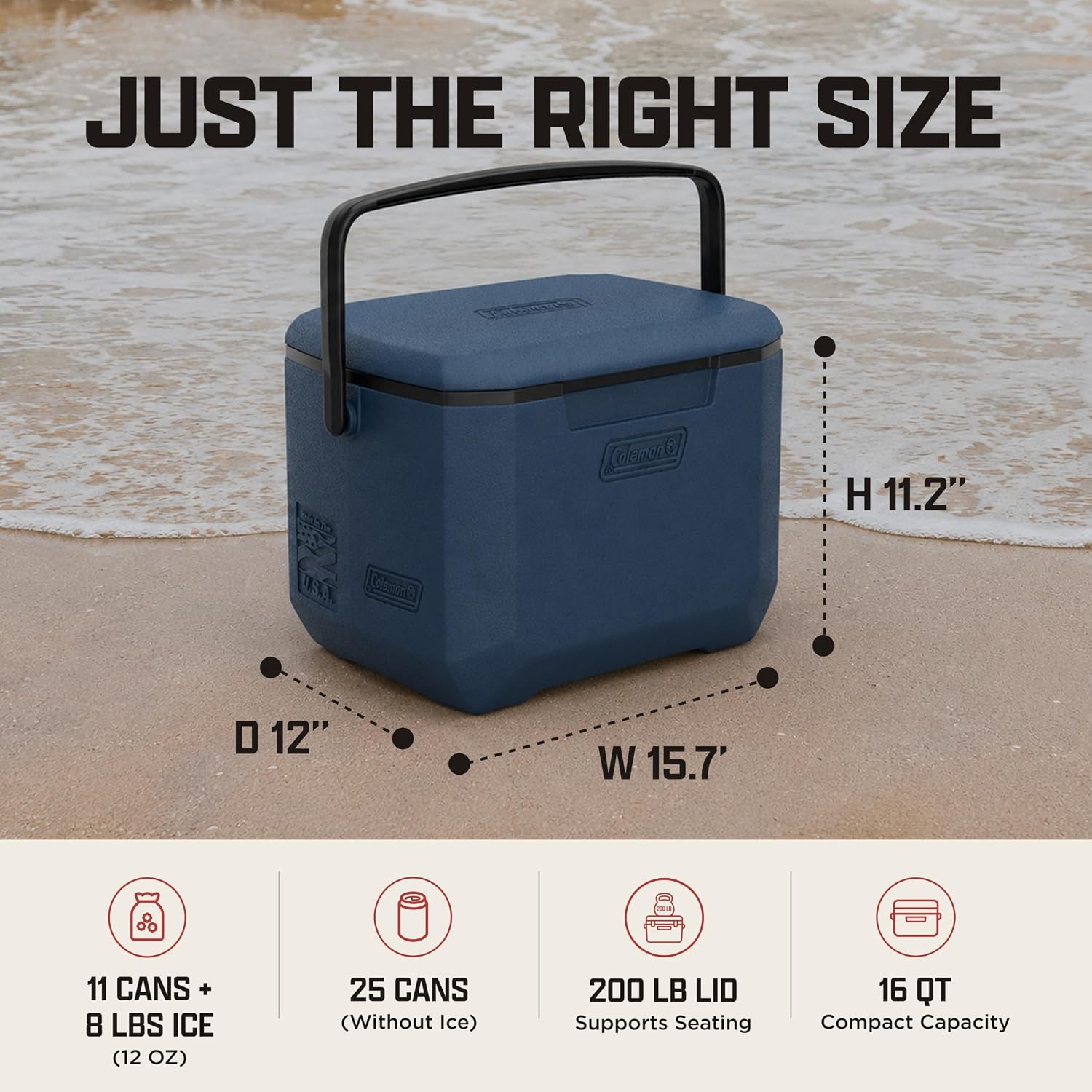 Coleman Chiller 9/16/30/48/60qt Cooler with Ice Retention, Leak Resistant, Great for Camping, Concerts, Sports, and More