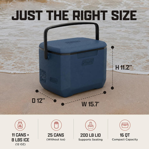 Coleman Chiller 9/16/30/48/60qt Cooler with Ice Retention, Leak Resistant, Great for Camping, Concerts, Sports, and More