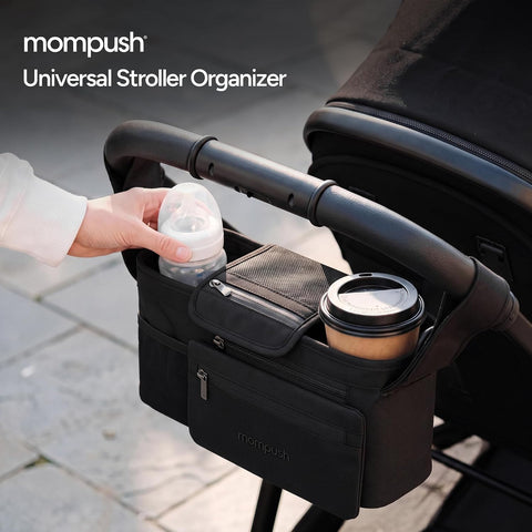 Mompush Wiz 2-in-1 Bassinet Stroller, Reversible Seat, Universal Organizer